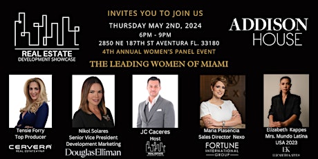 4th Annual Women's Panel Event  "The Leading Women of Miami"