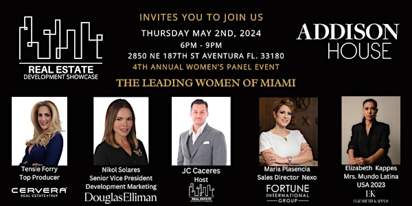 4th Annual Women's Panel Event  "The Leading Women of Miami"