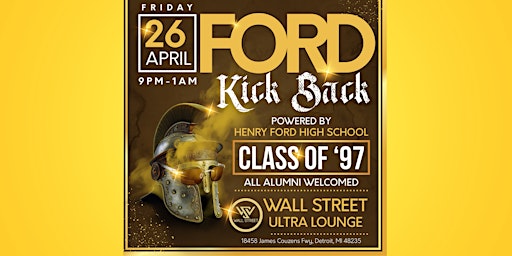 Henry Ford Alumni Kick Back primary image