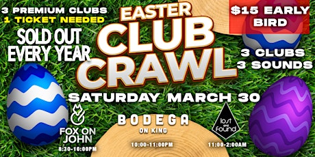 Toronto Easter Club Crawl Party 2024 | Saturday, March 30th