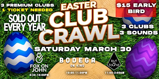 Primaire afbeelding van Toronto Easter Club Crawl Party 2024 | Saturday, March 30th