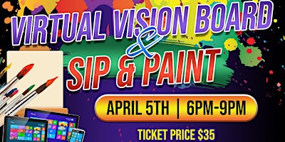 Virtual Vision Board/Sip & Paint primary image