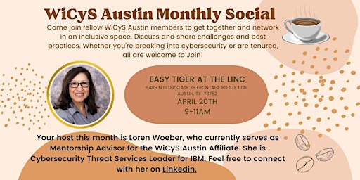 Imagen principal de WiCyS Austin April Social