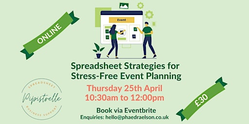 Primaire afbeelding van Spreadsheet Strategies for Stress-Free Event Planning