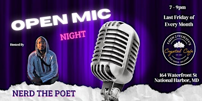 Image principale de Crystal Clear Open Mic Night