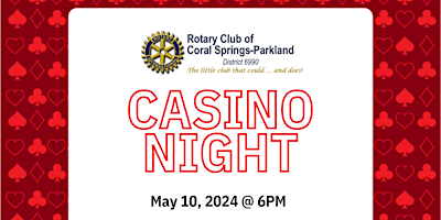 Immagine principale di Casino Night with the Rotary Club of Coral Springs/Parkland 