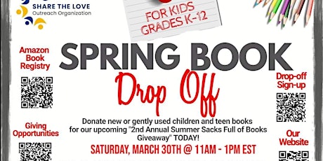 Spring Kids Book Drop-off