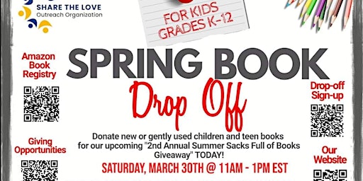 Spring Kids Book Drop-off primary image