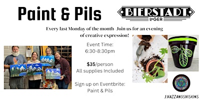 Imagen principal de Paint and Pils!! - A Floral Painting Class