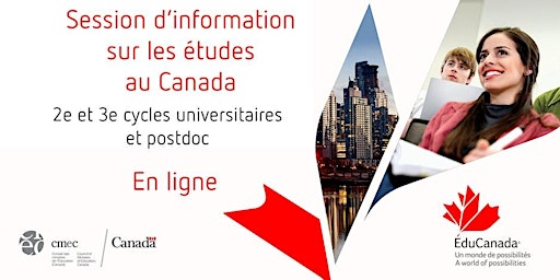 Primaire afbeelding van Session d'information sur les études au Canada 2e et 3e cycles et postdoc