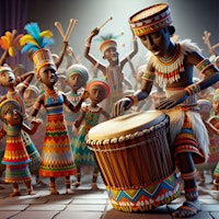 Primaire afbeelding van African Drum Beat/Artifact making  @ HC Library Summer Reading Event