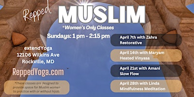 Imagem principal de Repped Yoga: Mindfulness Meditation for Muslim Women *Women Only*