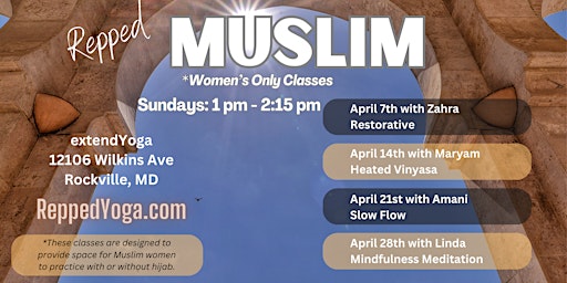 Imagen principal de Repped Yoga: Slow Yoga Flow for Muslim Women *Women Only*