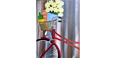 Spring bike paint and sip painting event primary image