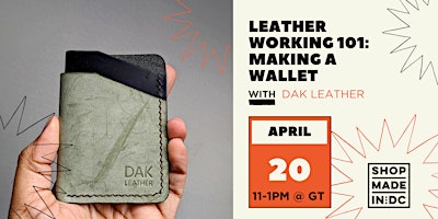 Image principale de Leatherworking 101: Making a wallet w/DAK Leather