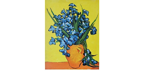 Paint and sip the Master Van Gogh's "Iris" painting