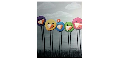 Imagen principal de Have some fun with these "Silly birds" at Cool River, with this fun paint and sip painting event.