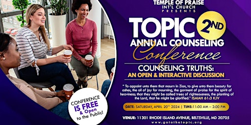 Imagem principal de TOPIC 2nd Annual Counseling Conference