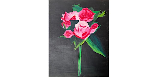 Image principale de Paint and sip with this beautiful "Roses" painting.