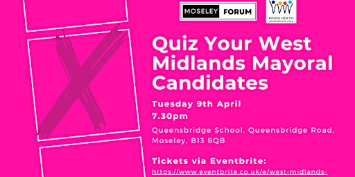 Primaire afbeelding van West Midlands Mayoral  Hustings 2024