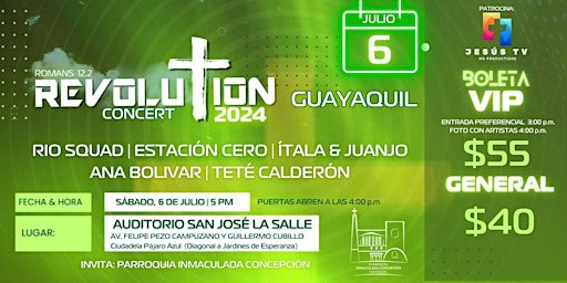 Immagine principale di REVOLUTION CONCERT | GUAYAQUIL 