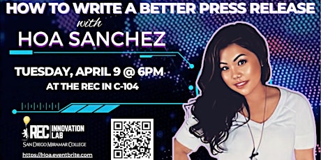 Imagem principal do evento How to Write a Better Press Release with Hoa Sanchez