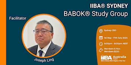 IIBA® Sydney - BABOK® Study Group May 2024 primary image