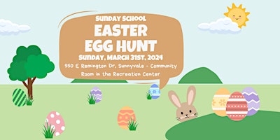 Imagem principal do evento FREE Sunday School & Easter Egg Hunt