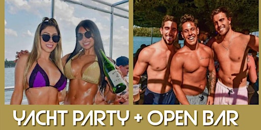 Primaire afbeelding van OPEN BAR BOAT PARTY ( LIVE DJ - 80 FT YACHT) BEST BOOZE CRUISE IN MIAMI