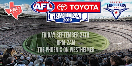 2019 AFL Grand Final Party & Fundraiser - Houston primary image