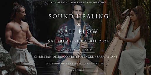 Imagem principal do evento Sound Healing and Flow | Eltham Christian Dimarco + Cali Flow 6 April 2024