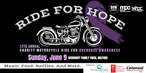 Hauptbild für Ride For Hope 2024: A Motorcycle Ride for Overdose Awareness