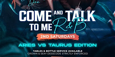 Come & Talk To Me RNB 2nd Saturday’s