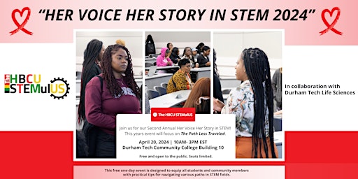 Imagem principal do evento Her Voice Her Story in STEM 2024