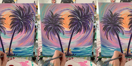 Imagen principal de Purple Palm trees: Glen Burnie, Beach Bar with Artist Katie Detrich!
