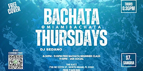 Bachata Thursdays, No Cover, Free Bachata Class, Free Parking ..