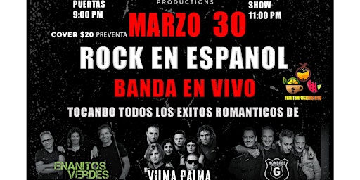 Imagem principal do evento Tributo al Rock en Espanol en vivo