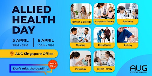 Hauptbild für Allied Health Application Day: 5 & 6 April 2024