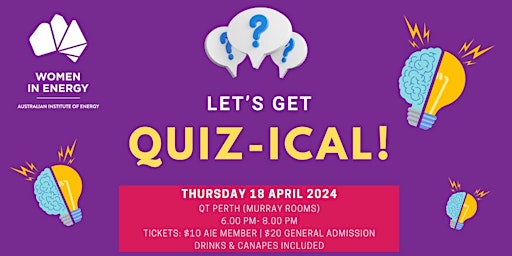 Immagine principale di Women in Energy Present: Let’s Get Quiz-ical! 