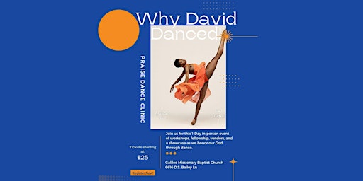 Imagem principal do evento Why David Danced! Clinic