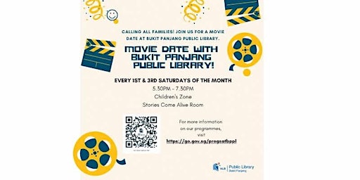 Imagem principal do evento Movie Date with Bukit Panjang Public Library!