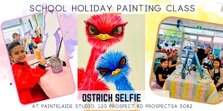 School Holiday Painting Class - Ostrich Selfie