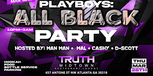 Playboys All Black Party @ Truth Midtown primary image