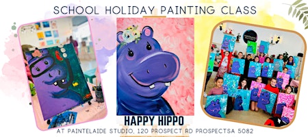 Imagem principal de School Holiday Painting Class - Happy Hippo!