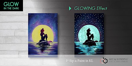 Glow Sip & Paint : Glow - The Little Mermaid