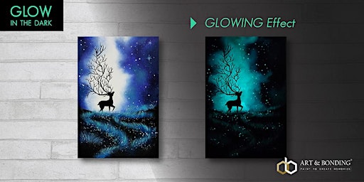 Glow Sip & Paint : Glow - Galaxy Deer primary image