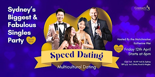 Primaire afbeelding van Speed Dating - Sydney's Biggest & Fabulous Singles Party