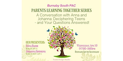 Imagen principal de A Conversation with Anna and Johanna: Deciphering Teens - and Your Questions Answered!