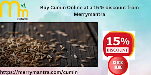 Imagem principal do evento Buy cumin online at a 15% discount from MerryMantra
