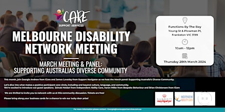 Disability Network Meeting by iCare Support Services & Support Navigator